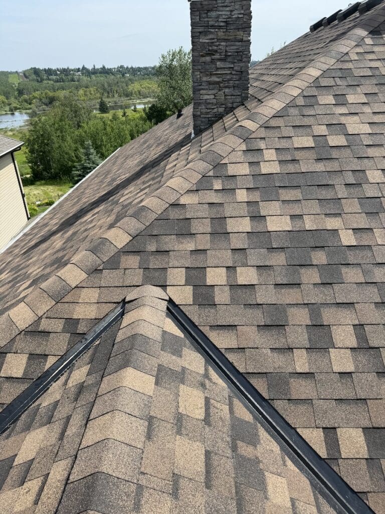 Finished Architectural Shingle Roof with Solar Panels in Edmonton